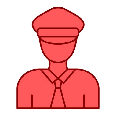 Adam avatar ikonu. Ana hatlarıyla erkek vektör illüstrasyonu. beyaz arkaplanda izole