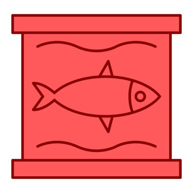 balık simgesi vektör illüstrasyonu