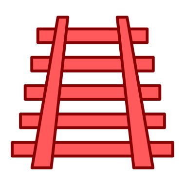 Demiryolu simgesi vektör illüstrasyonu