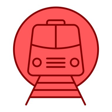 tren simgesi, vektör illüstrasyonu