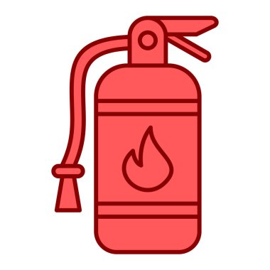 Yangın söndürme ikonu. Web için gaz hidrantı vektör simgelerinin özet çizimi