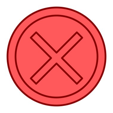 Simge vektör illüstrasyonunu iptal et