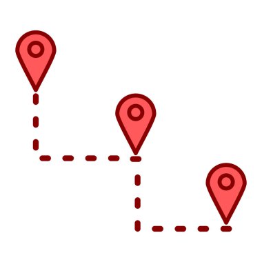 GPS vektör simgesi. Düz çizim. 10 saniye.