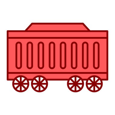 Tren ikonu. Beyaz arkaplanda izole edilmiş web tasarımı için demiryolu vagonu vektör simgelerinin basit çizimi