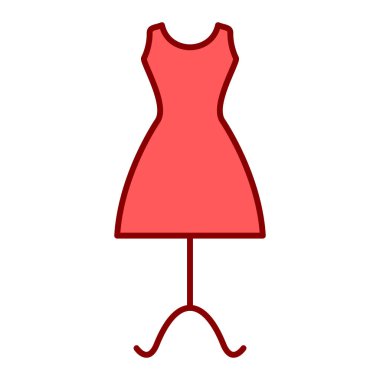 Kıyafet ikonu. Web için kıyafet vektör simgelerinin özet çizimi