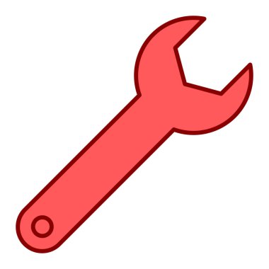 İngiliz anahtarı. Web simgesi basit illüstrasyon