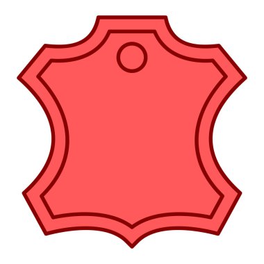 Kırmızı ve beyaz çizgi simgesinin vektör çizimi