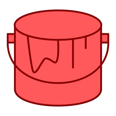 Boya kovası ikonu. vektör illüstrasyonu