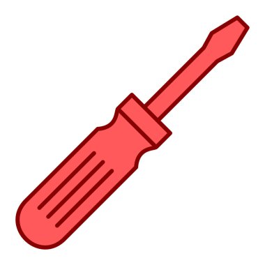 tornavida simgesi. Onarım servisi ve bakım teması. Yalnız tasarım. vektör illüstrasyonu