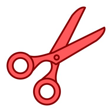 Makas simgesi. vektör illüstrasyonu