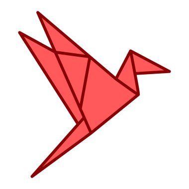origami paper plane, vector illustration