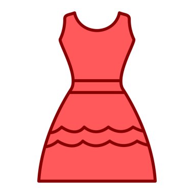 Kadın kıyafetleri çizgisi çizimi