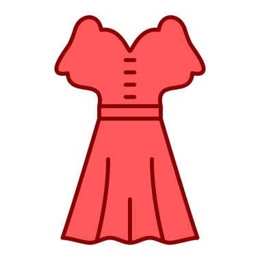 elbise vektörü düz renk simgesi