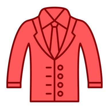 Bir erkeğin kırmızı kazağının düz bir resmi.