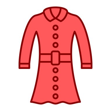 giysi simgesi vektörü, düz tasarım resimleme.