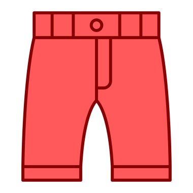 Pantolon ikonlu pantolon. Giysilerin basit bir illüstrasyonu web için vektör simgelerini kısaltır