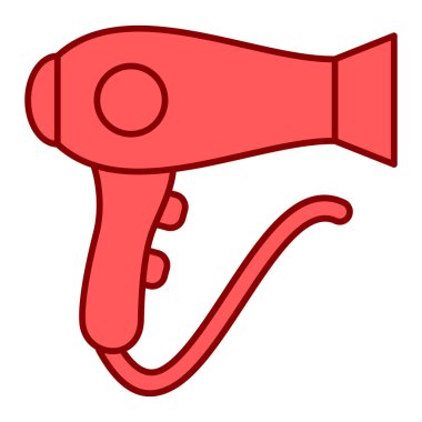 Saç kurutma makinesi ikonu. vektör illüstrasyonu