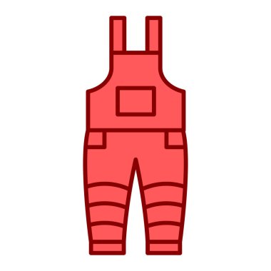 Kırmızı ve turuncu yeleğin vektör çizimi