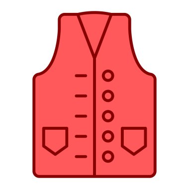 Yelek. Web simgesi basit illüstrasyon