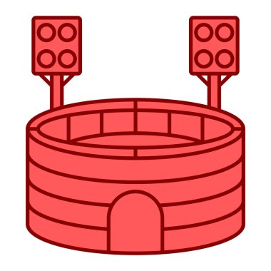 kırmızı çizgi spor ekipmanları ikon vektör illüstrasyon tasarımı