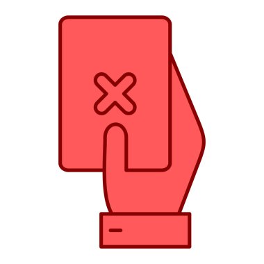 Kırmızı ve beyaz eldivenin vektör çizimi