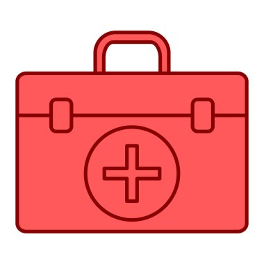 İlk yardım kiti simgesi vektör illüstrasyon grafik tasarımı