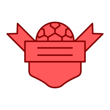 Kurdeleli futbol topu ve bayrak vektör illüstrasyon tasarımı