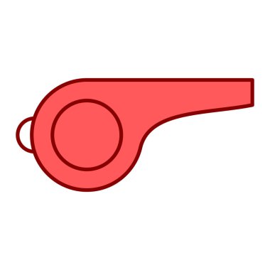 Islık simgesi. Spor malzemeleri ve yarışma teması. Yalnız tasarım. vektör illüstrasyonu