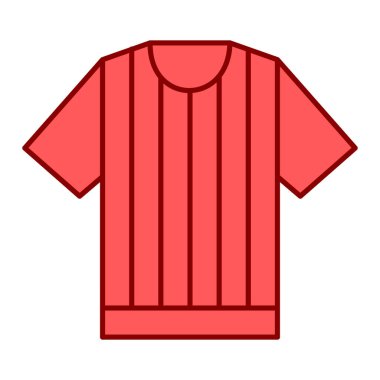 Gömlek ikonu. Kıyafet vektör çizimi çizimi. beyaz arkaplanda izole