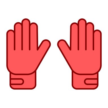 Eldiven ikonu. vektör illüstrasyonu