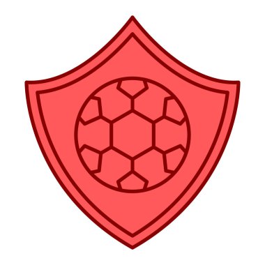 Top ve futbol sporu vektör illüstrasyon grafik tasarımı ile kalkan