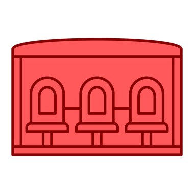 Şömine ikonu vektör illüstrasyon tasarımlı otel odası