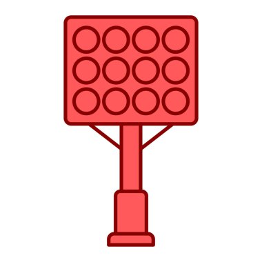 Beyaz arkaplanda karikatür tarzında izole lamba simgesi. vektör illüstrasyonu