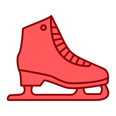 Buz pateni ikonu. Spor kış sezonu ve dekorasyon teması. Yalnız tasarım. vektör illüstrasyonu