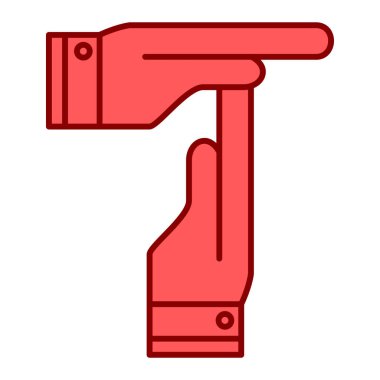 Bir boru ikonunu tutan el. vektör illüstrasyonu