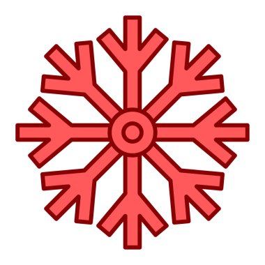 kar Tanesi simgesi vektör çizimi