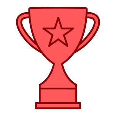 Kupa ikonu. Web için ödül kazanan vektör simgelerinin ana hatları