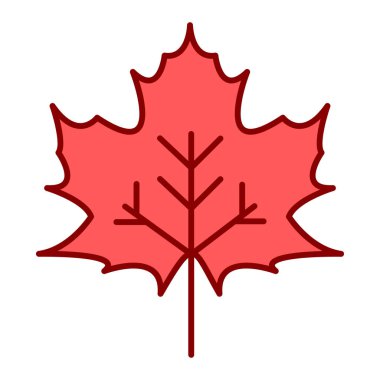 Akçaağaç yaprağı ikonu vektör illüstrasyon grafik tasarımı
