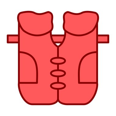 Kayak eldiveni ikonu. Web için palet vektör simgelerinin özet çizimi