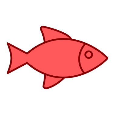 balık simgesi vektör illüstrasyon grafik tasarımı