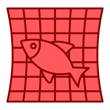 balık simgesi vektör illüstrasyonu