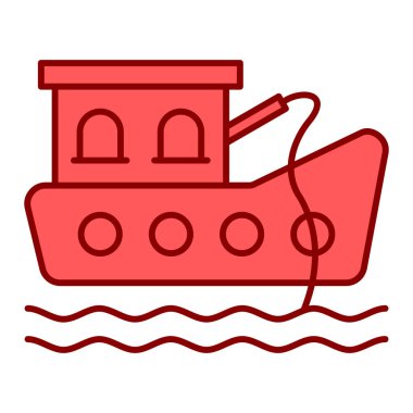 Gemi simgesi vektör illüstrasyonu