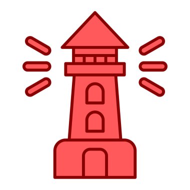 deniz feneri ikonu vektör illüstrasyonu