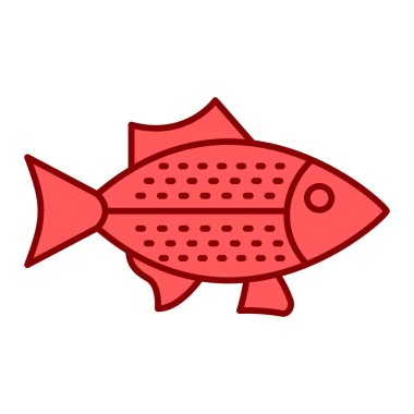 balık simgesi vektör illüstrasyonu