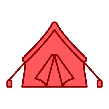 kamp çadır simgesi. vektör çizim
