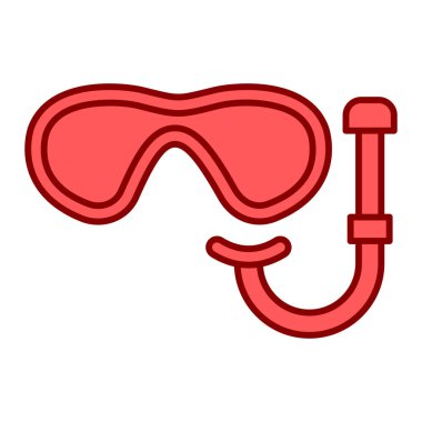 dalış maskesi ikonu vektör illüstrasyon tasarımı