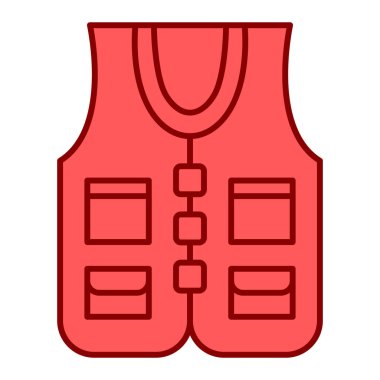 Yelek. Web simgesi basit illüstrasyon