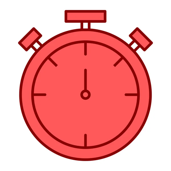 Kronometre Simgesi Web Için Kronometre Vektör Simgelerinin Düz Çizimi — Stok Vektör
