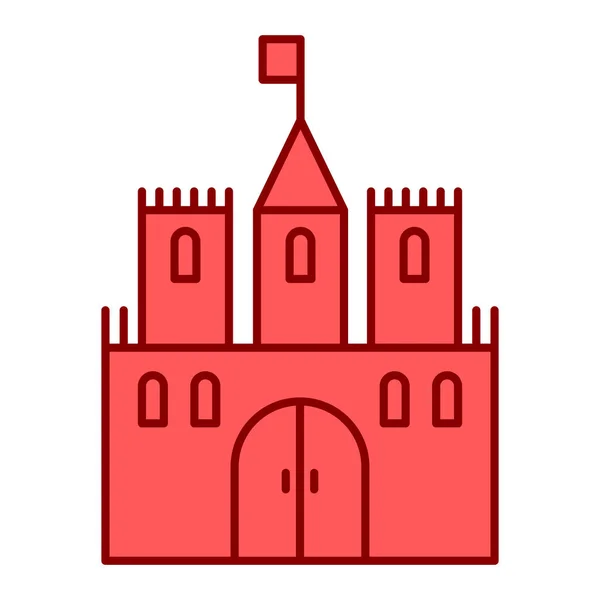 Икона Башни Замка Плоская Иллюстрация Средневековых Векторных Значков Зданий Интернета — стоковый вектор