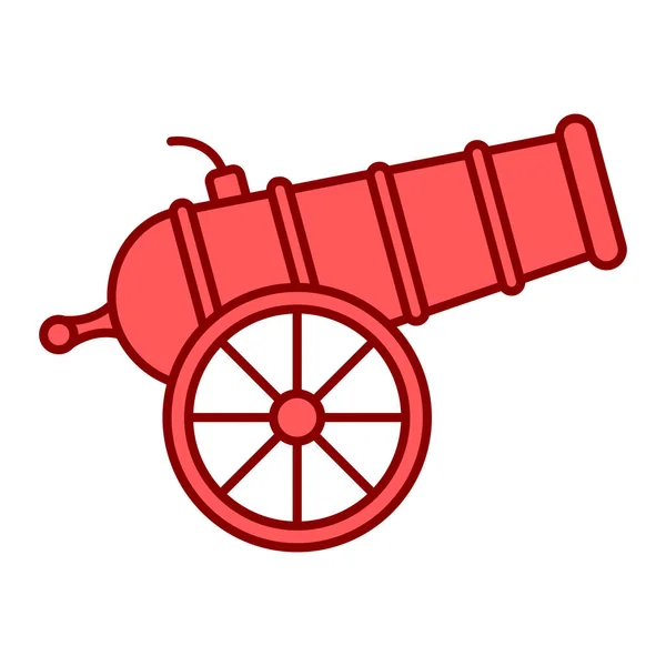Illustrazione Vettoriale Cannone Rosso — Vettoriale Stock